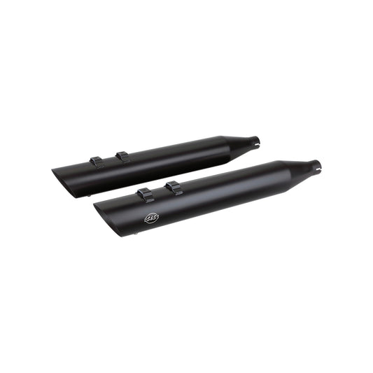 S&S CYCLE - SLASH CUT SLIP-ON MUFFLERS - BLACK - M8 FL