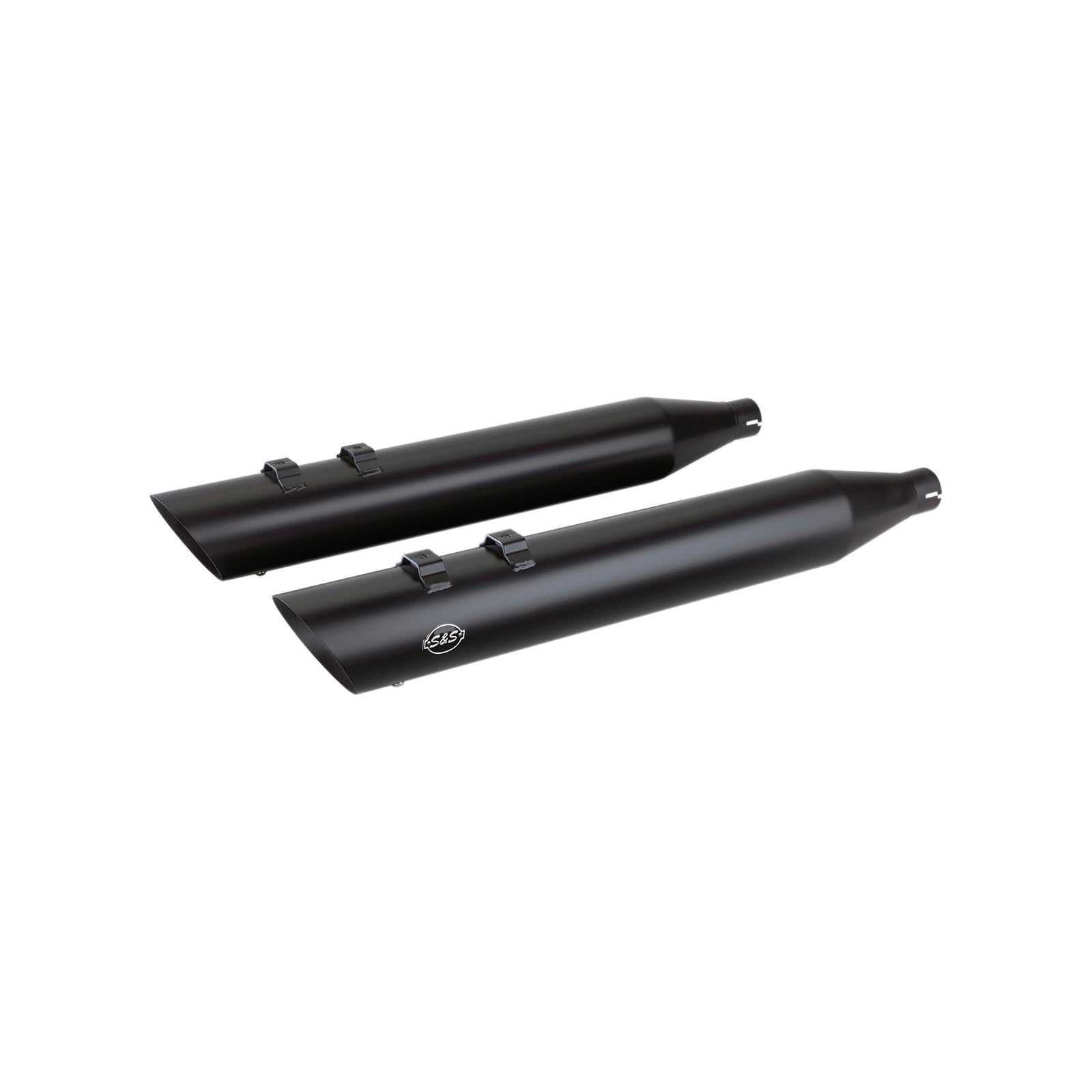 S&S CYCLE - SLASH CUT SLIP-ON MUFFLERS - BLACK