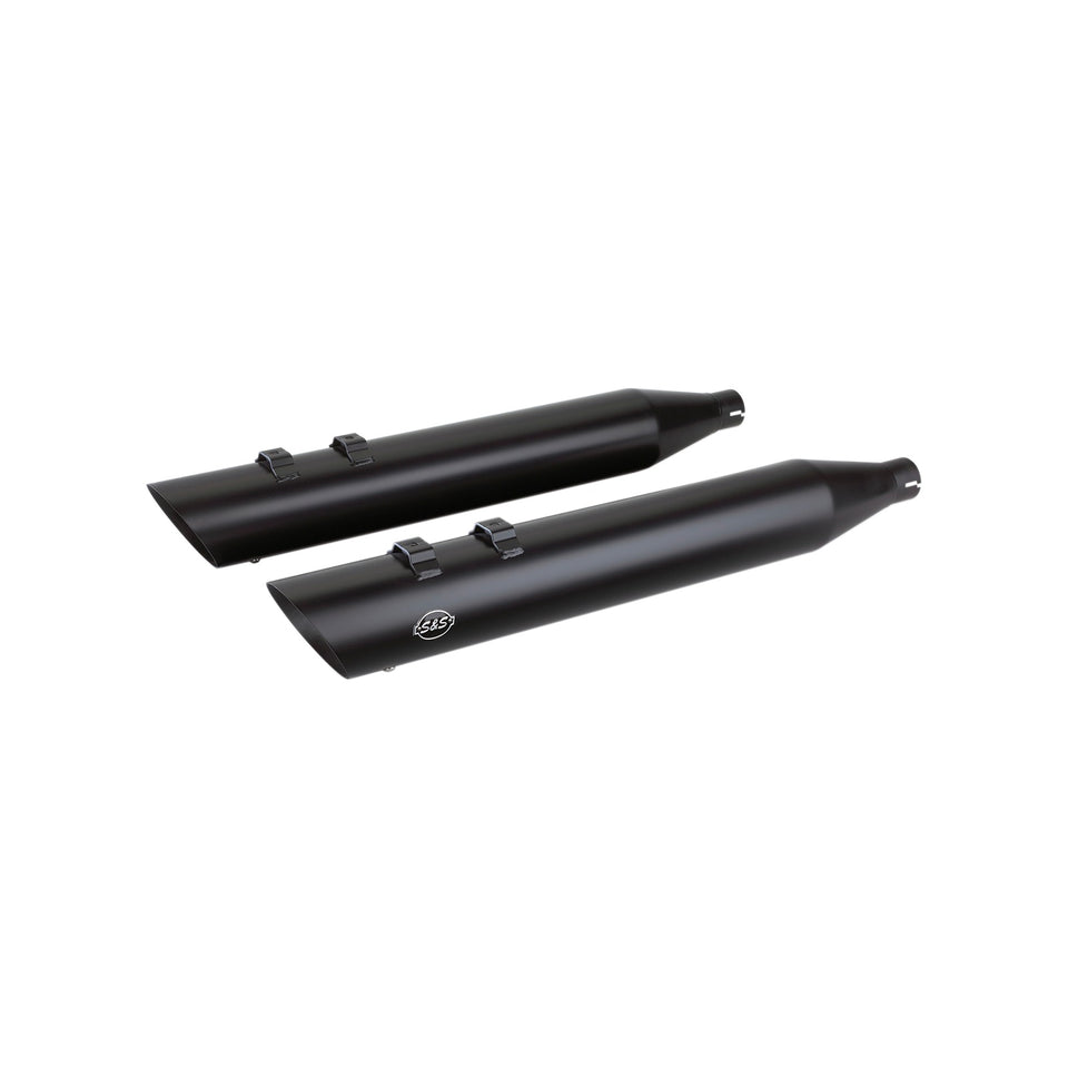 S&S CYCLE - SLASH CUT SLIP-ON MUFFLERS - BLACK