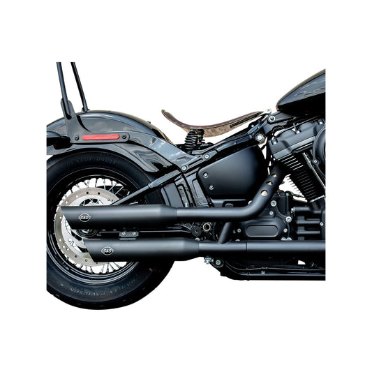 S&S CYCLE - SLASH-CUT SLIP-ON MUFFLERS - RACE - BLACK - FLFB