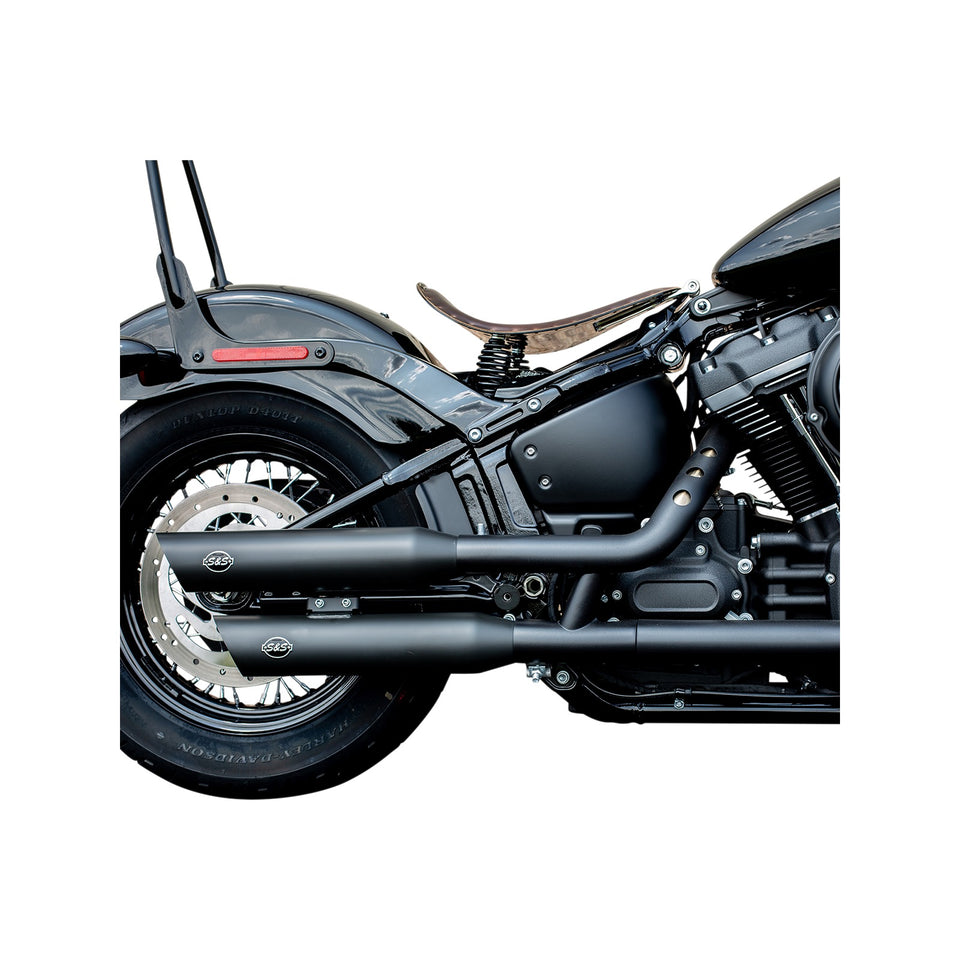 S&S CYCLE - SLASH-CUT SLIP-ON MUFFLERS - RACE - BLACK - FLFB