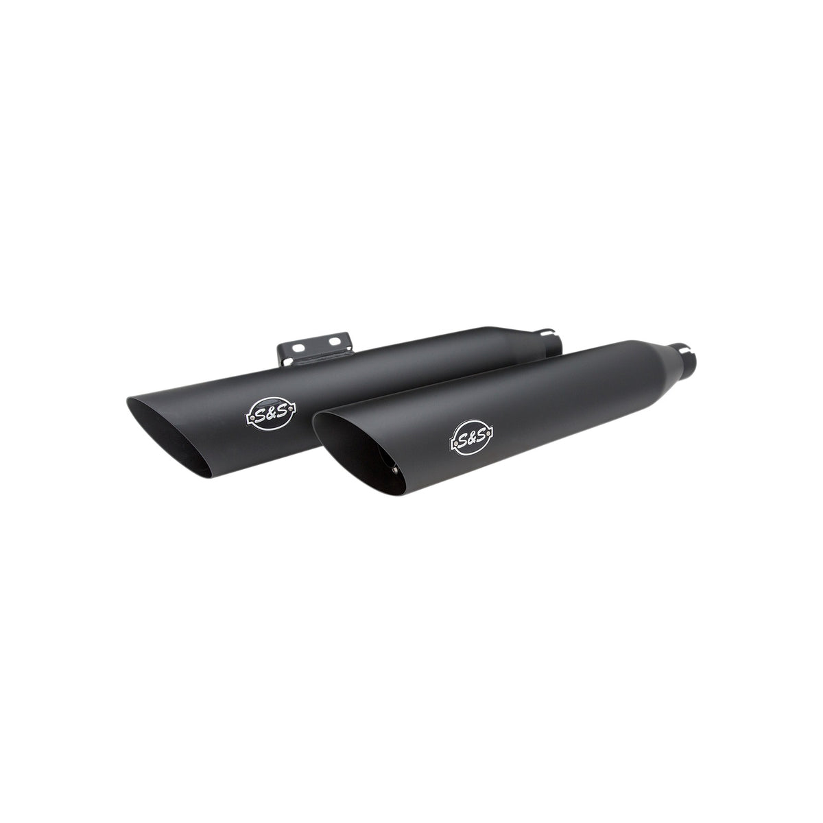 S&S CYCLE - SLASH-CUT SLIP-ON MUFFLERS - RACE - CHROME - FLFB