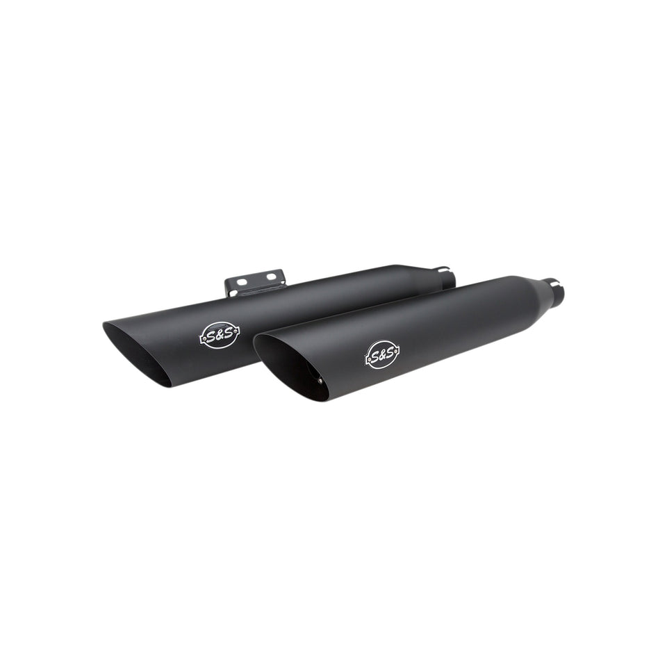 S&S CYCLE - SLASH-CUT SLIP-ON MUFFLERS - RACE - CHROME - FLFB