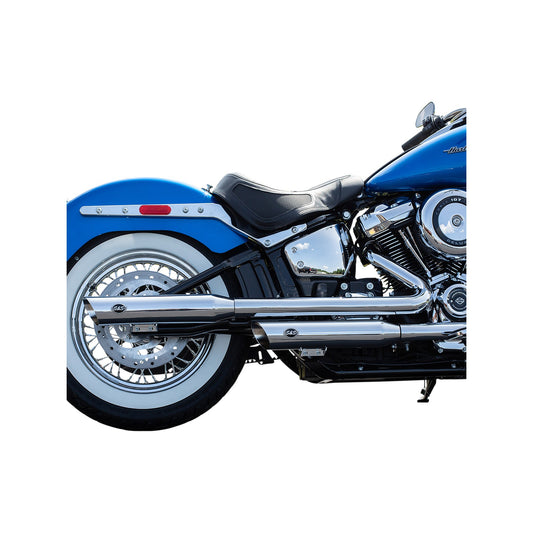 S&S CYCLE - SLASH-CUT SLIP-ON MUFFLERS - RACE - CHROME - FLHC