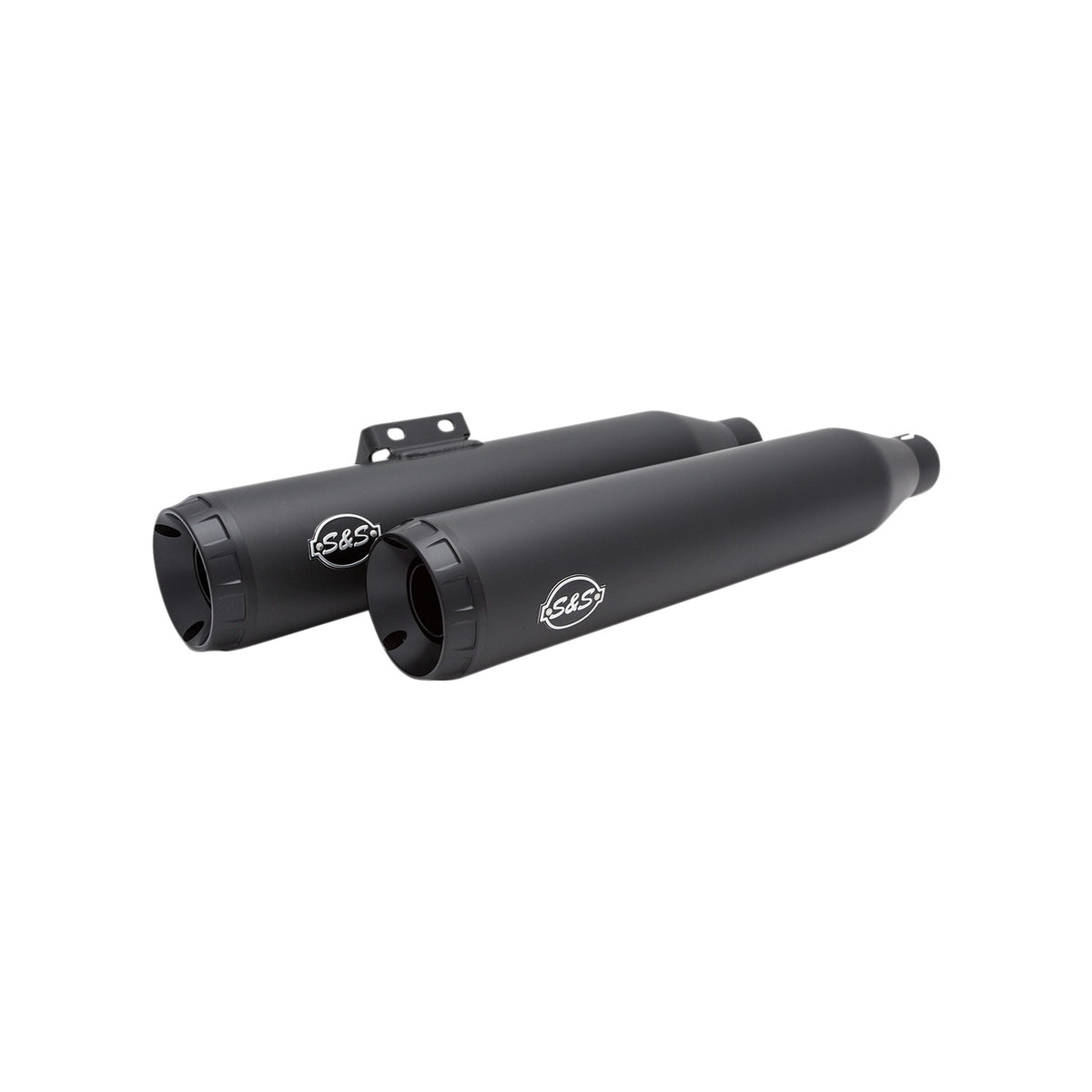 S&S CYCLE - GRAND NATIONAL SLIP-ON MUFFLERS - RACE - BLACK CERAMIC - M8 SOFTAIL