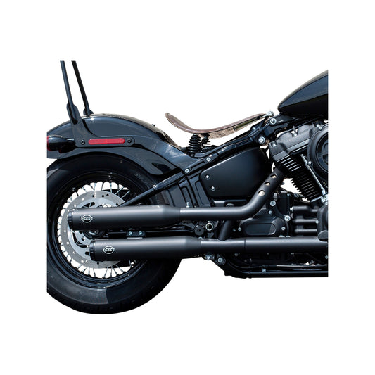 S&S CYCLE - GRAND NATIONAL SLIP-ON MUFFLERS - RACE - BLACK CERAMIC - M8 SOFTAIL