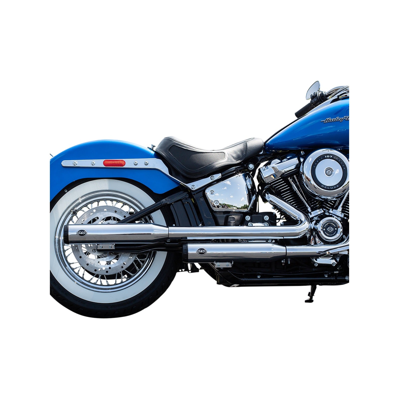 S&S CYCLE - GRAND NATIONAL SLIP-ON MUFFLERS - RACE - CHROME - FLHC/FLDE