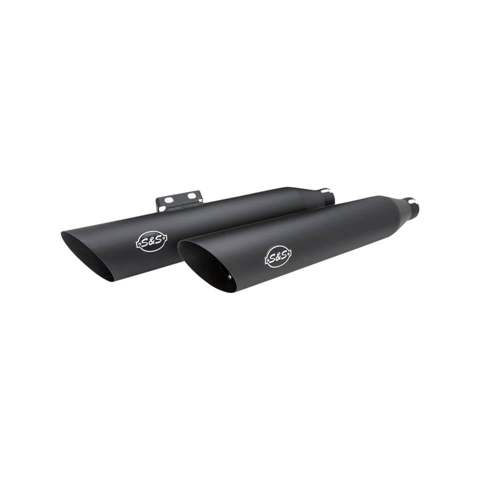 S&S CYCLE - SLASH-CUT SLIP-ON MUFFLERS - 50 STATE - GUARDIAN BLACK - FLFB