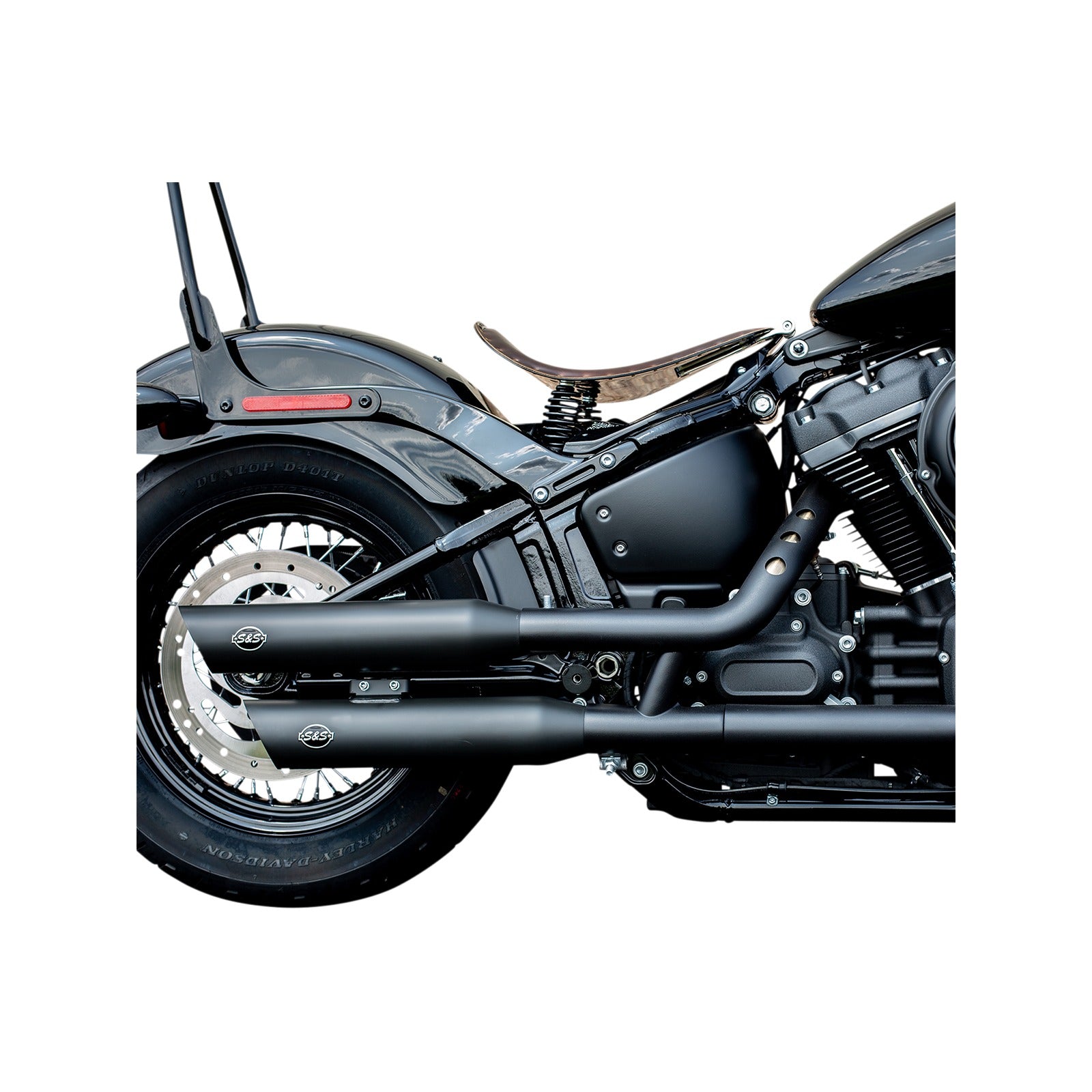 S&S CYCLE - SLASH-CUT SLIP-ON MUFFLERS - 50 STATE - GUARDIAN BLACK - FLFB