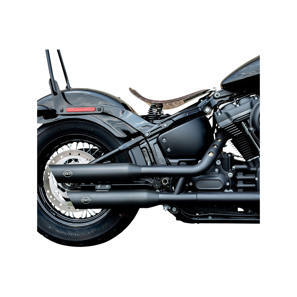 S&S CYCLE - SLASH-CUT SLIP-ON MUFFLERS - 50 STATE - GUARDIAN BLACK - FLFB