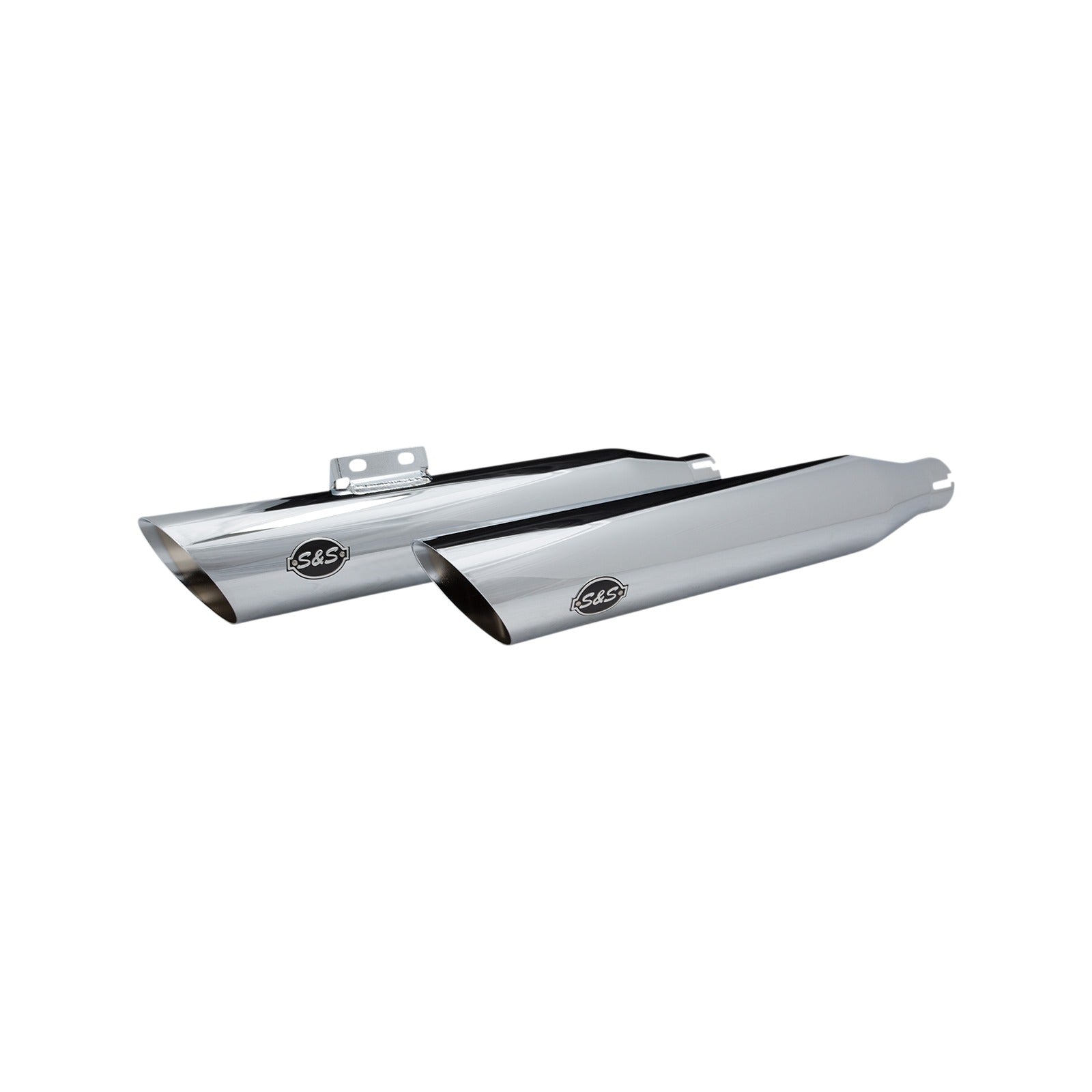 S&S CYCLE - SLASH-CUT SLIP-ON MUFFLERS - 50 STATE - CHROME - FLFB