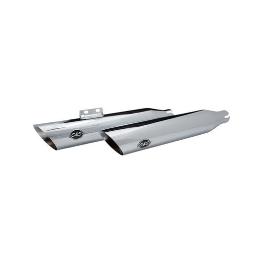 S&S CYCLE - SLASH-CUT SLIP-ON MUFFLERS - 50 STATE - CHROME - FLFB