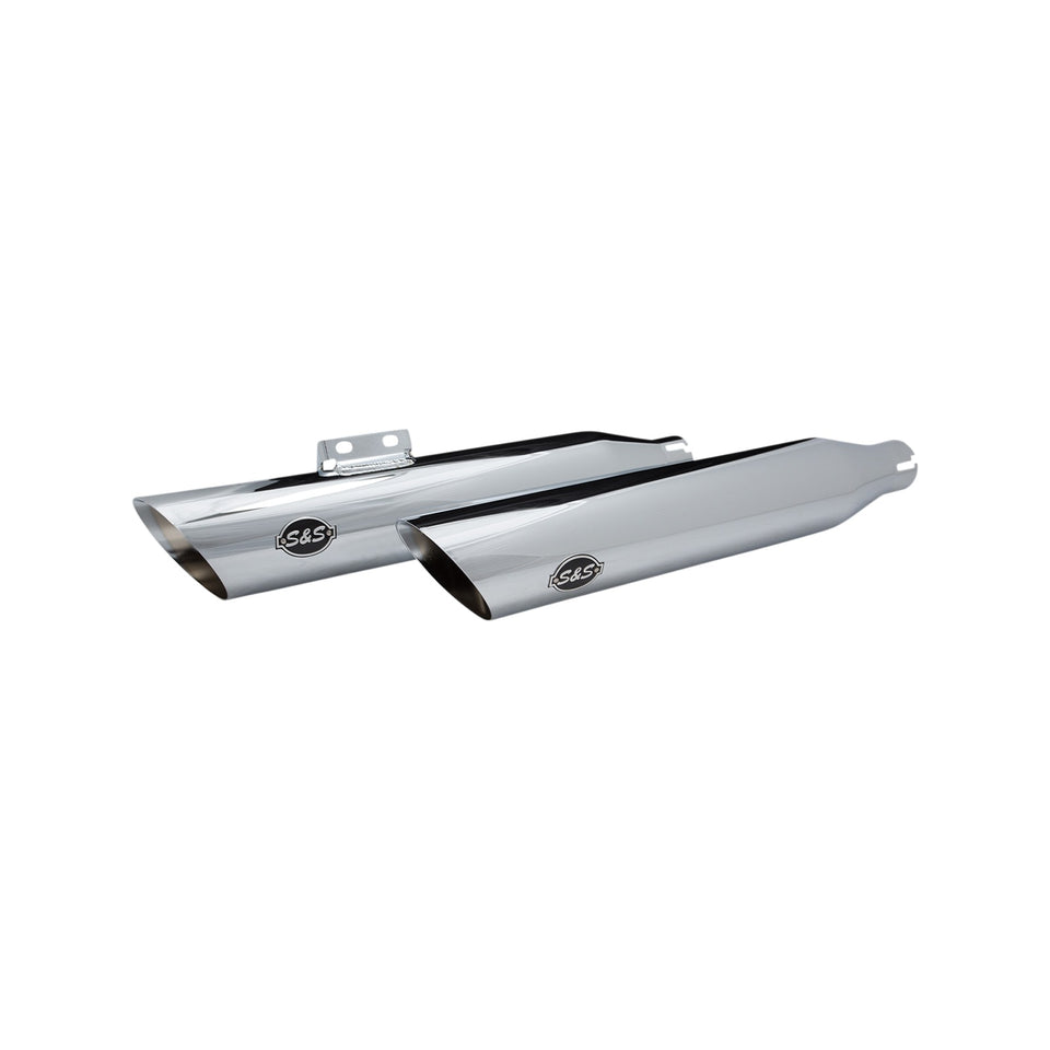 S&S CYCLE - SLASH-CUT SLIP-ON MUFFLERS - 50 STATE - CHROME - FLFB