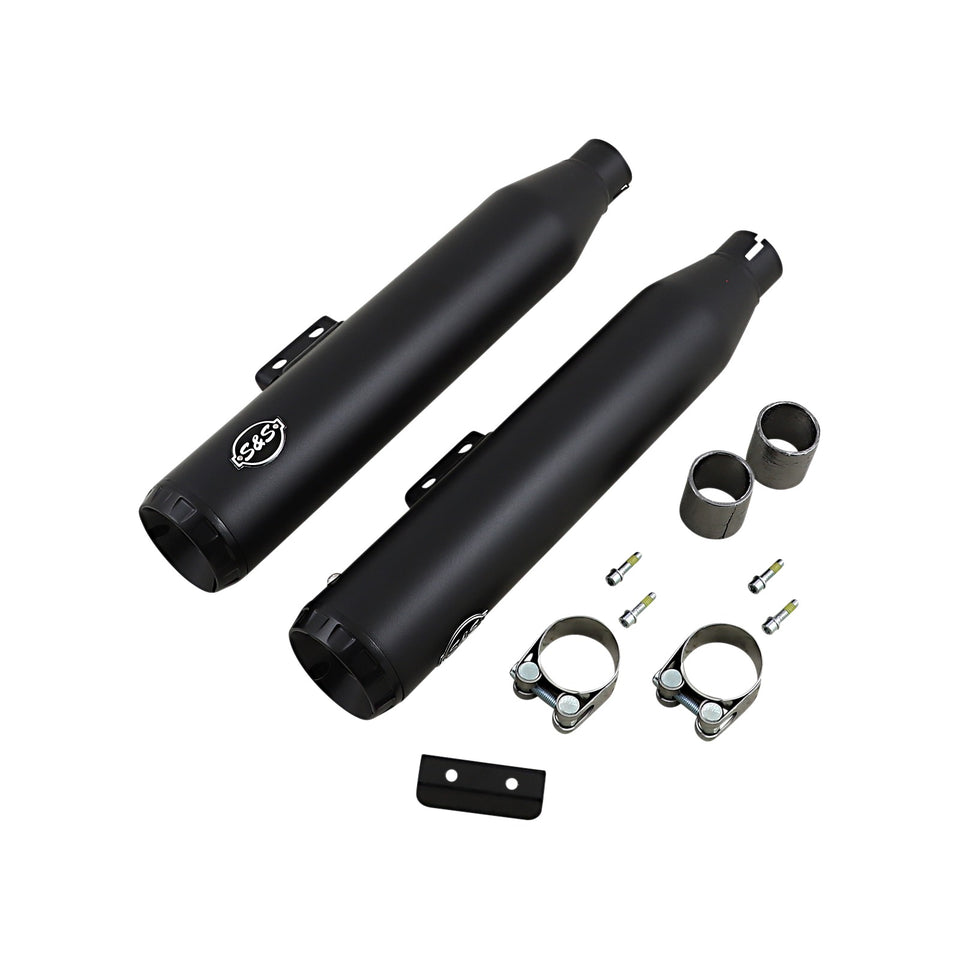 S&S CYCLE - GRAND NATIONAL SLIP-ON MUFFLERS - 50-STATE - GUARDIAN BLACK - M8 SOFTAIL