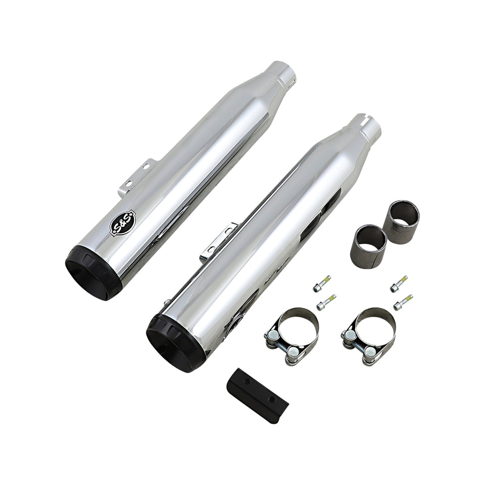 S&S CYCLE - GRAND NATIONAL SLIP-ON MUFFLERS - 50-STATE - CHROME - M8 SOFTAIL
