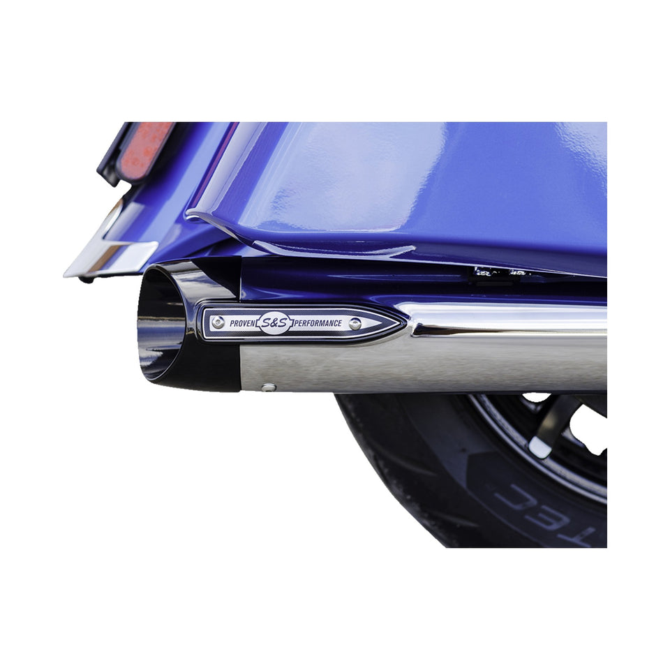 S&S CYCLE - 4" BROADHEAD SLIP-ON MUFFLERS - SLASH CUT - CHROME