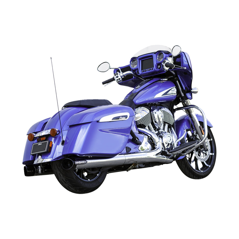 S&S CYCLE - 4" BROADHEAD SLIP-ON MUFFLERS - SLASH CUT - CHROME