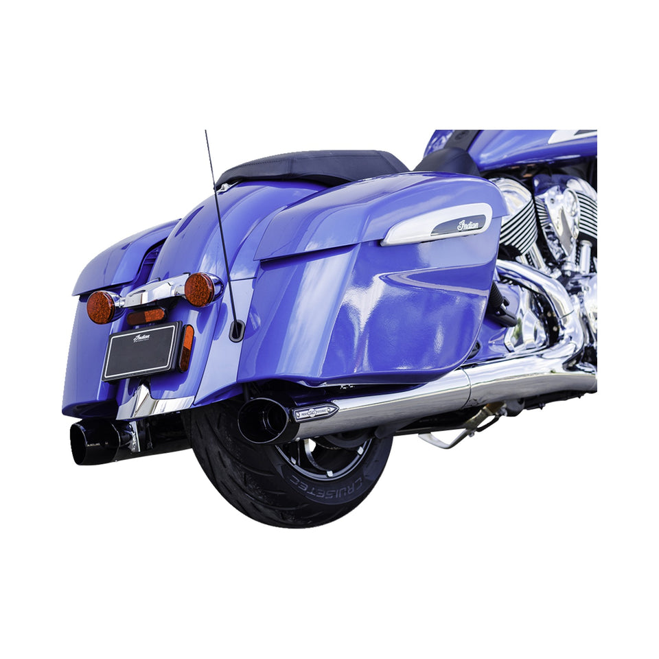 S&S CYCLE - 4" BROADHEAD SLIP-ON MUFFLERS - SLASH CUT - CHROME