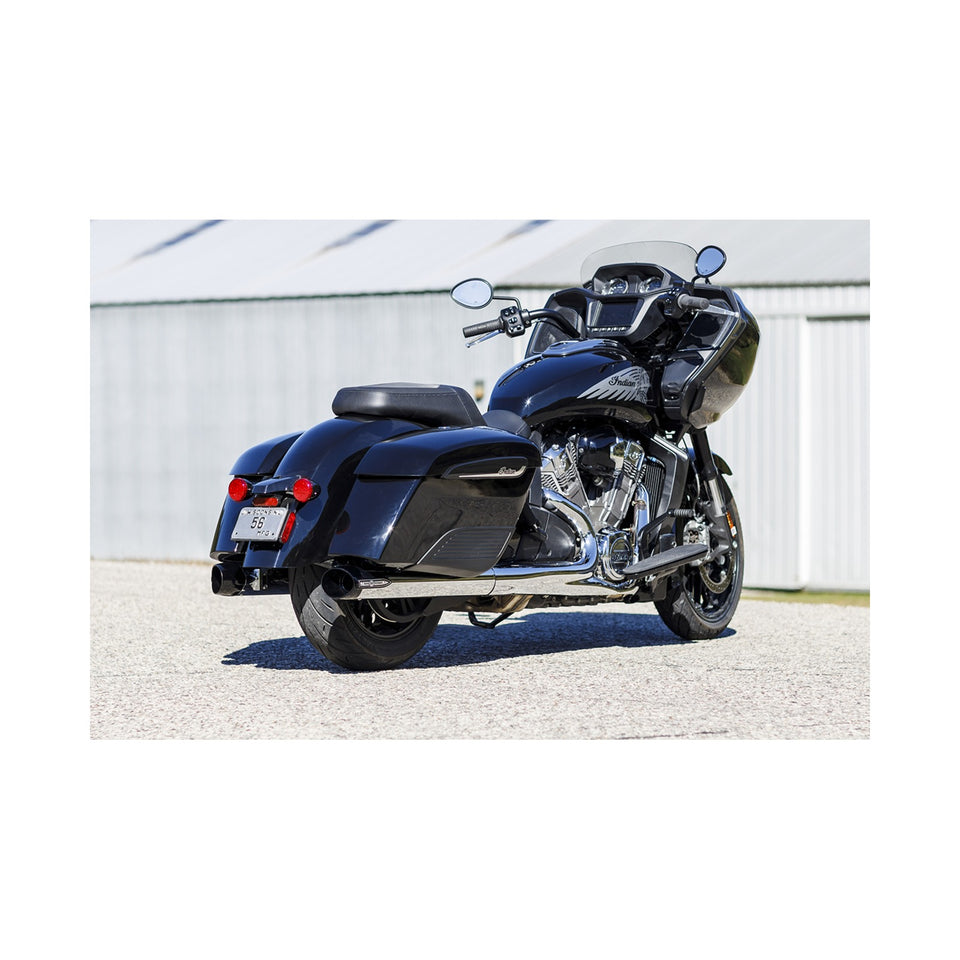S&S CYCLE - 4" BROADHEAD SLIP-ON MUFFLERS - SLASH CUT - CHROME