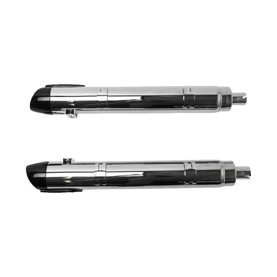 S&S CYCLE - 4" BROADHEAD SLIP-ON MUFFLERS - SLASH CUT - CHROME