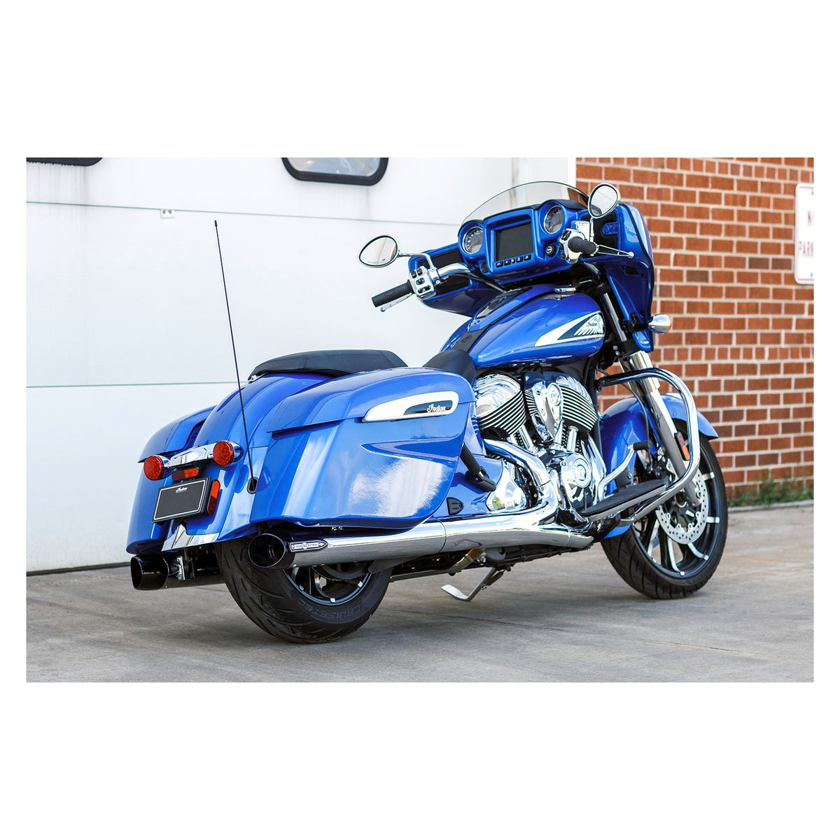 S&S CYCLE - 4" BROADHEAD SLIP-ON MUFFLERS - SLASH CUT - CHROME