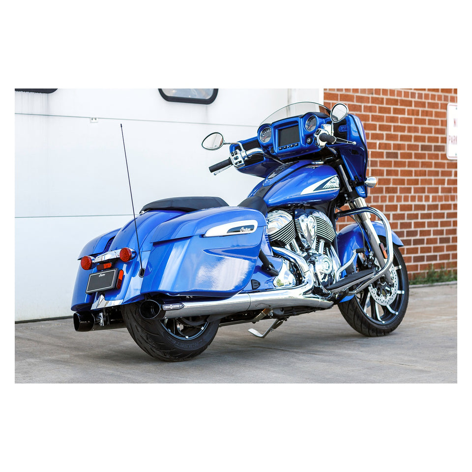 S&S CYCLE - 4" BROADHEAD SLIP-ON MUFFLERS - SLASH CUT - CHROME