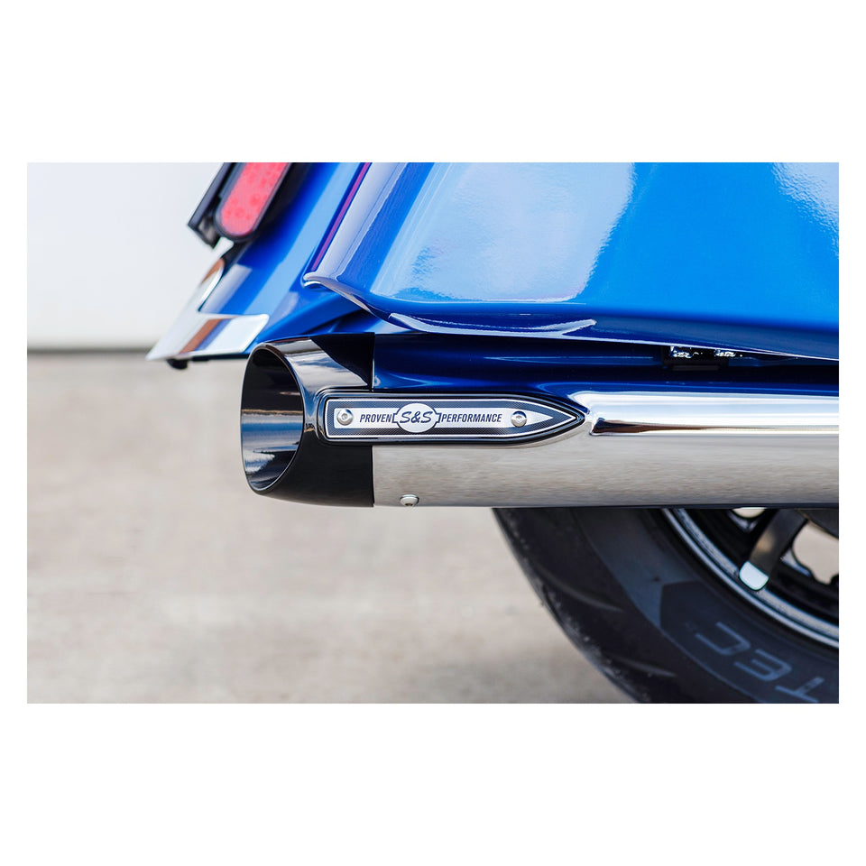 S&S CYCLE - 4" BROADHEAD SLIP-ON MUFFLERS - SLASH CUT - CHROME