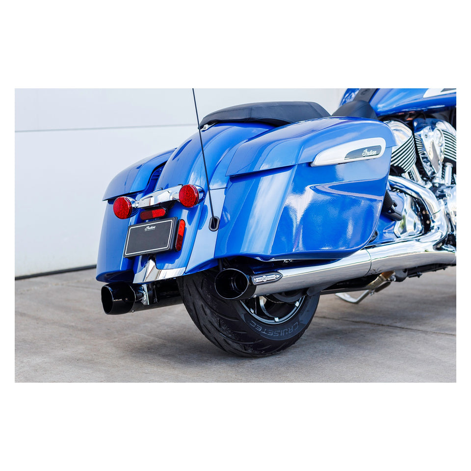 S&S CYCLE - 4" BROADHEAD SLIP-ON MUFFLERS - SLASH CUT - CHROME