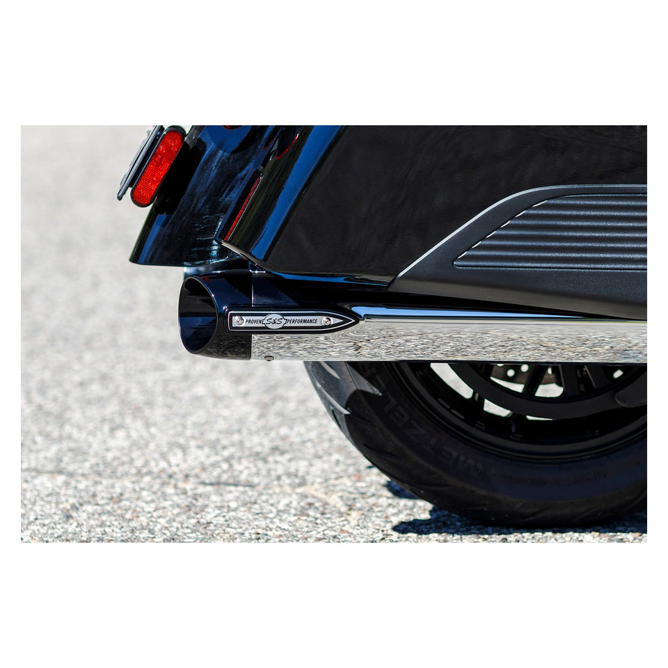 S&S CYCLE - 4" BROADHEAD SLIP-ON MUFFLERS - SLASH CUT - CHROME