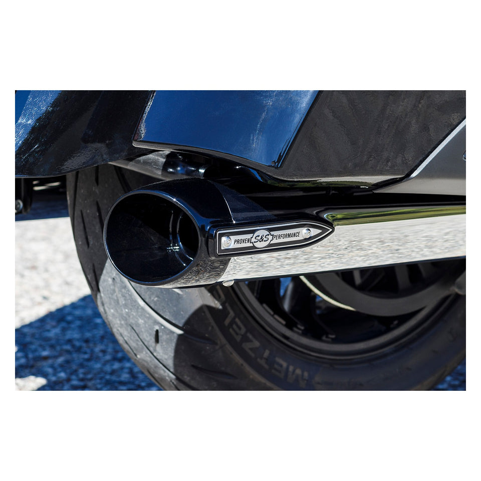 S&S CYCLE - 4" BROADHEAD SLIP-ON MUFFLERS - SLASH CUT - CHROME