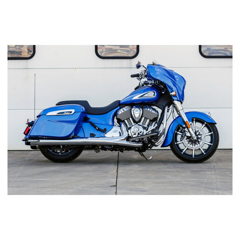 S&S CYCLE - 4" BROADHEAD SLIP-ON MUFFLERS - SLASH CUT - CHROME