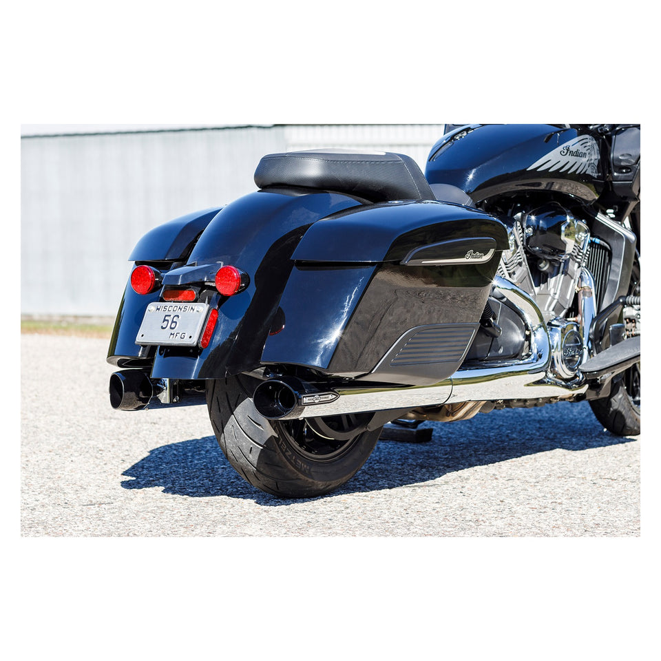 S&S CYCLE - 4" BROADHEAD SLIP-ON MUFFLERS - SLASH CUT - CHROME
