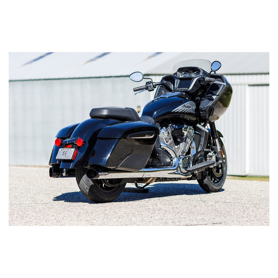 S&S CYCLE - 4" BROADHEAD SLIP-ON MUFFLERS - SLASH CUT - CHROME