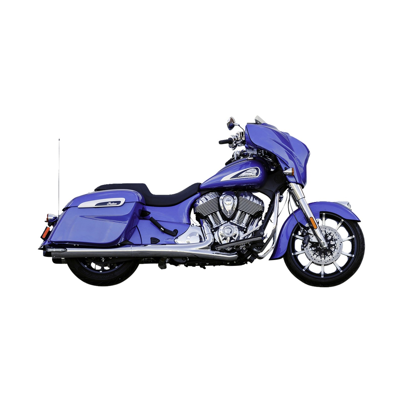 S&S CYCLE - 4" BROADHEAD SLIP-ON MUFFLERS - SLASH CUT - CHROME