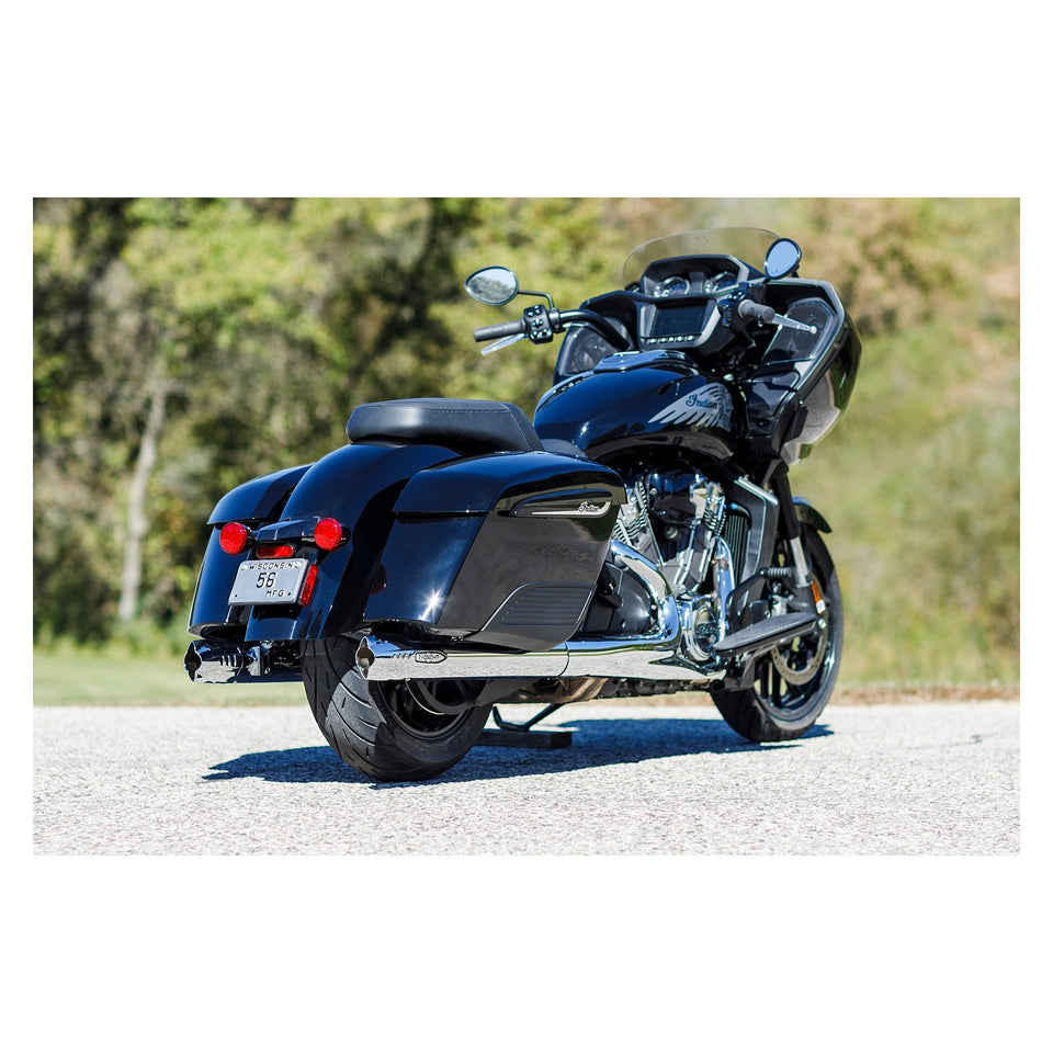 S&S CYCLE - 4" BROADHEAD SLIP-ON MUFFLERS - FISHTAIL - CHROME