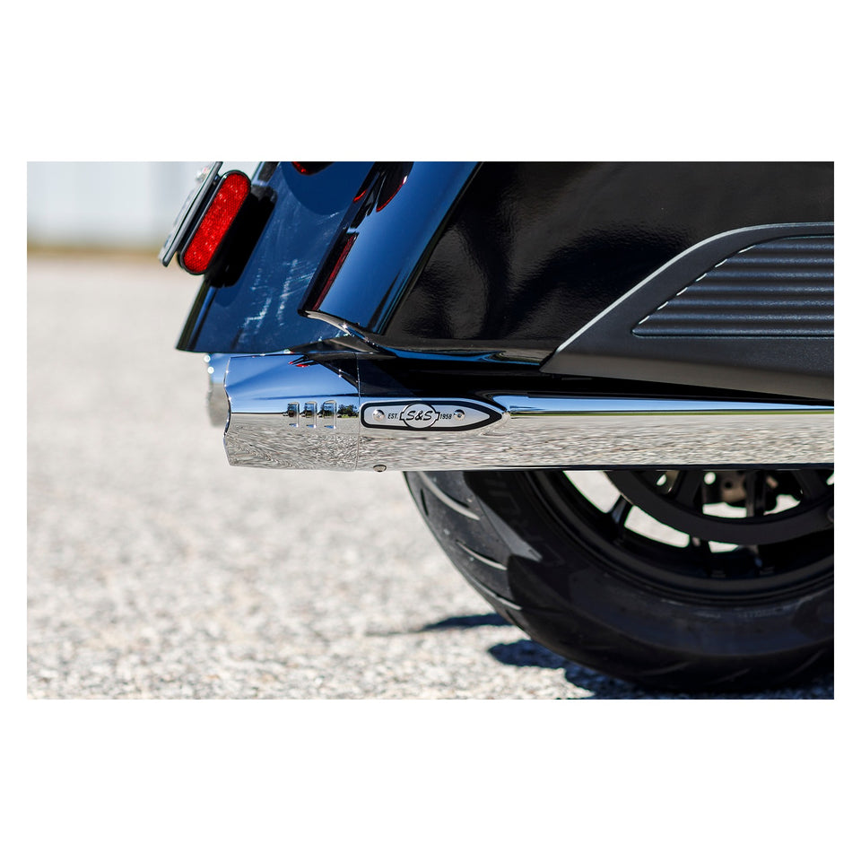 S&S CYCLE - 4" BROADHEAD SLIP-ON MUFFLERS - FISHTAIL - CHROME