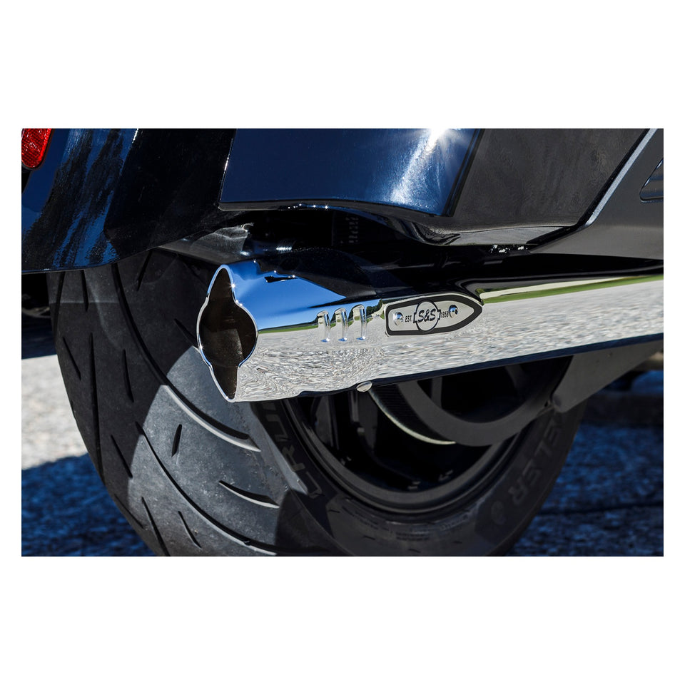 S&S CYCLE - 4" BROADHEAD SLIP-ON MUFFLERS - FISHTAIL - CHROME