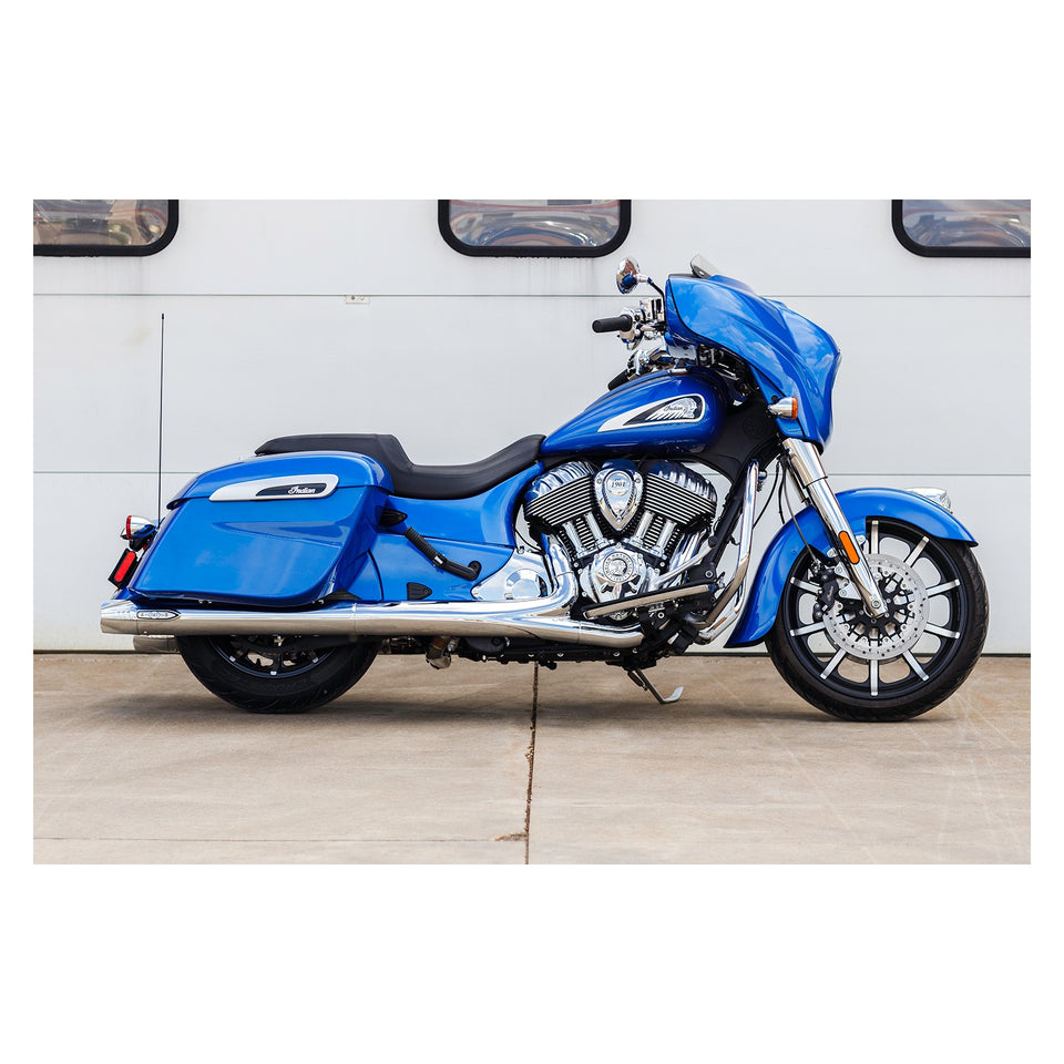 S&S CYCLE - 4" BROADHEAD SLIP-ON MUFFLERS - FISHTAIL - CHROME