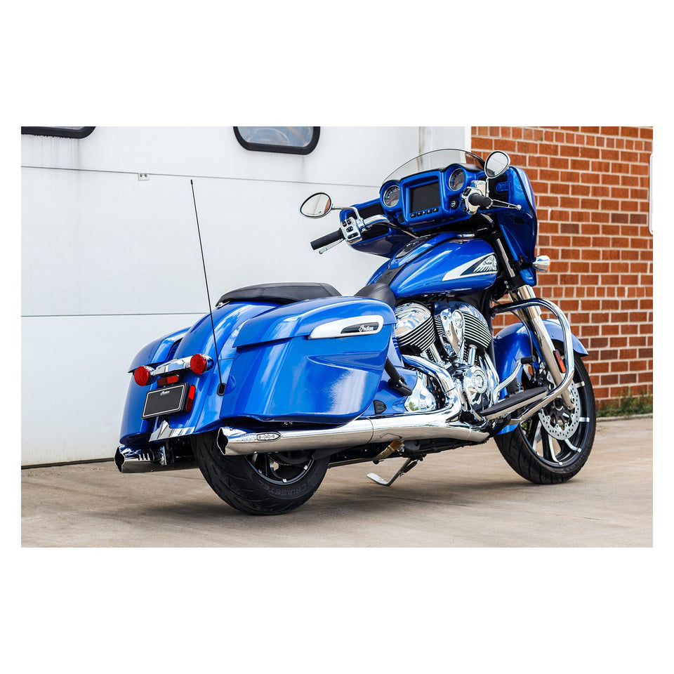 S&S CYCLE - 4" BROADHEAD SLIP-ON MUFFLERS - FISHTAIL - CHROME