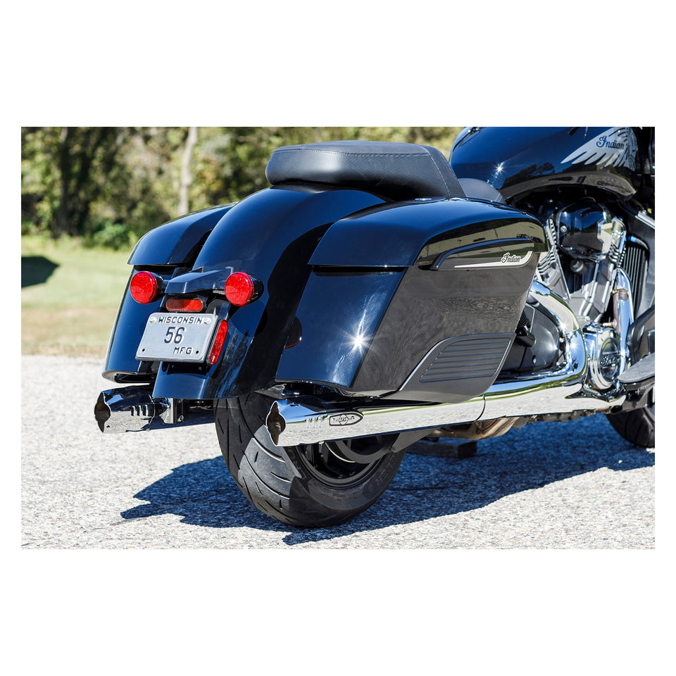 S&S CYCLE - 4" BROADHEAD SLIP-ON MUFFLERS - FISHTAIL - CHROME
