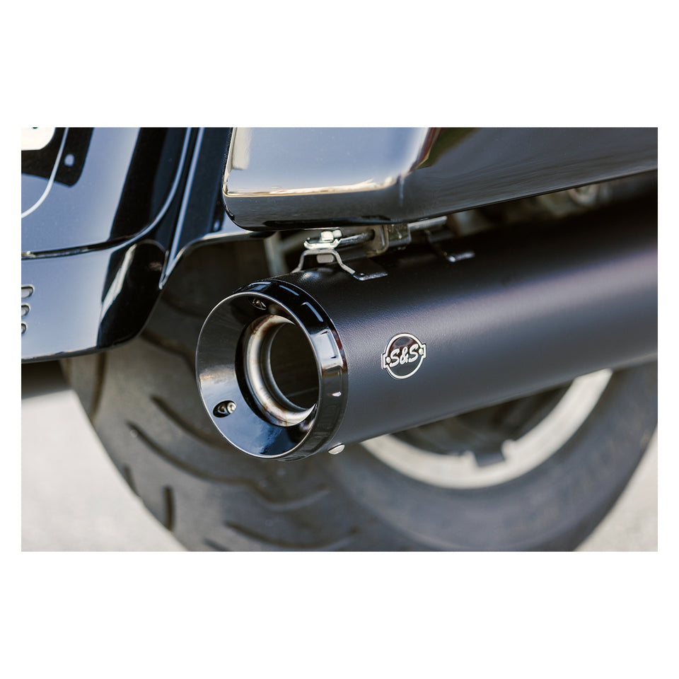 S&S CYCLE - 4-1/2" GNX SLIP-ON MUFFLERS - GUARDIAN BLACK