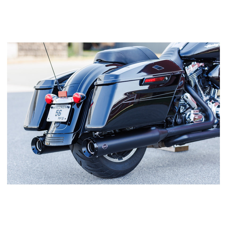S&S CYCLE - 4-1/2" GNX SLIP-ON MUFFLERS - GUARDIAN BLACK