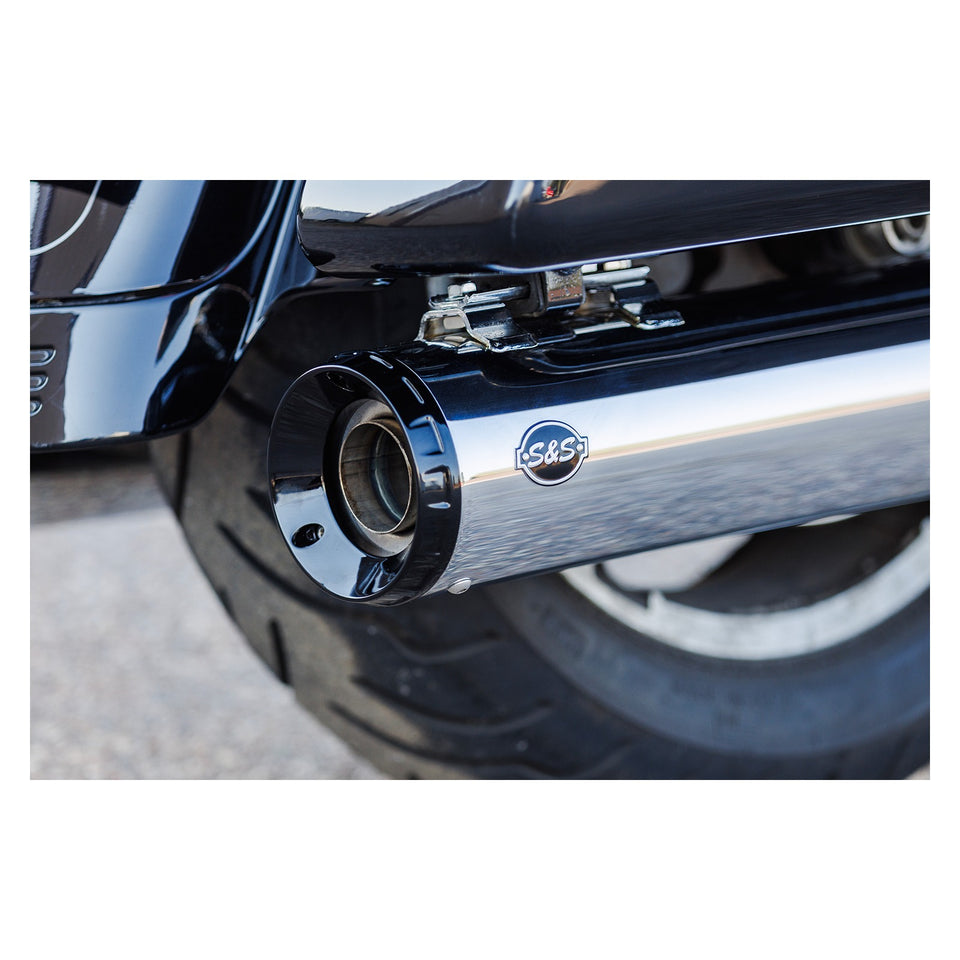 S&S CYCLE - 4-1/2" GNX SLIP-ON MUFFLERS - CHROME