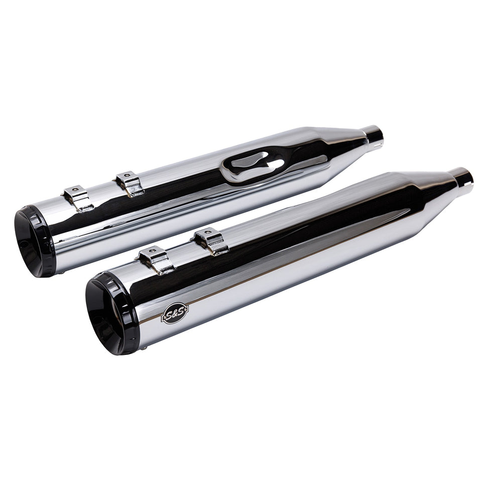 S&S CYCLE - 4-1/2" GNX SLIP-ON MUFFLERS - CHROME