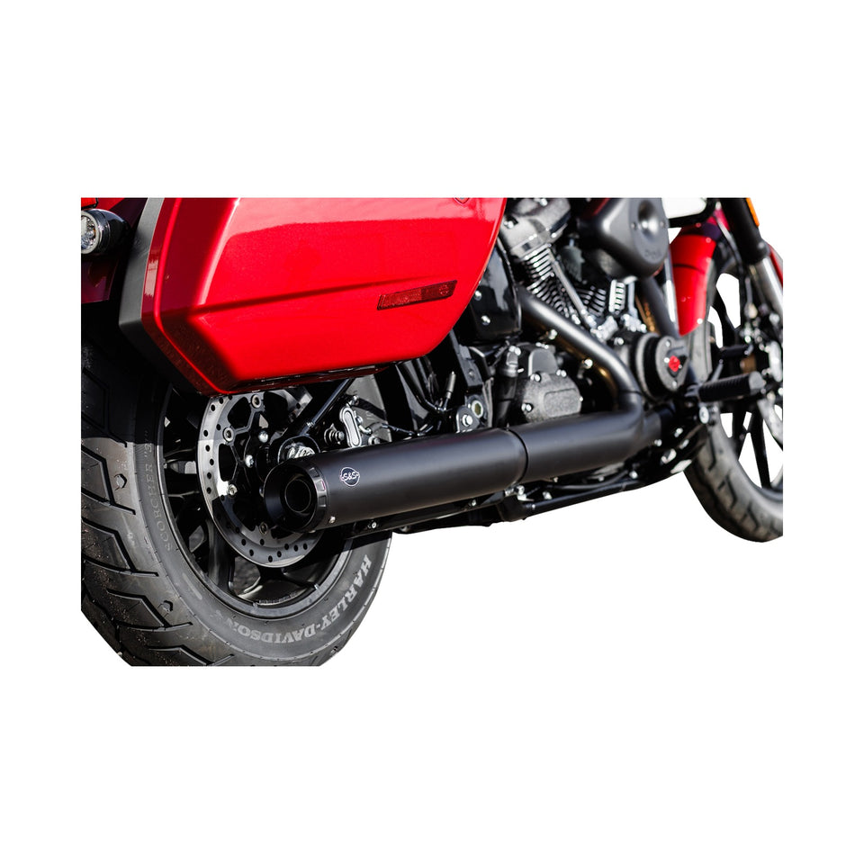 S&S CYCLE - GRAND NATIONAL SLIP-ON MUFFLER - 50 STATE - 4" BLACK - M8 SOFTAIL
