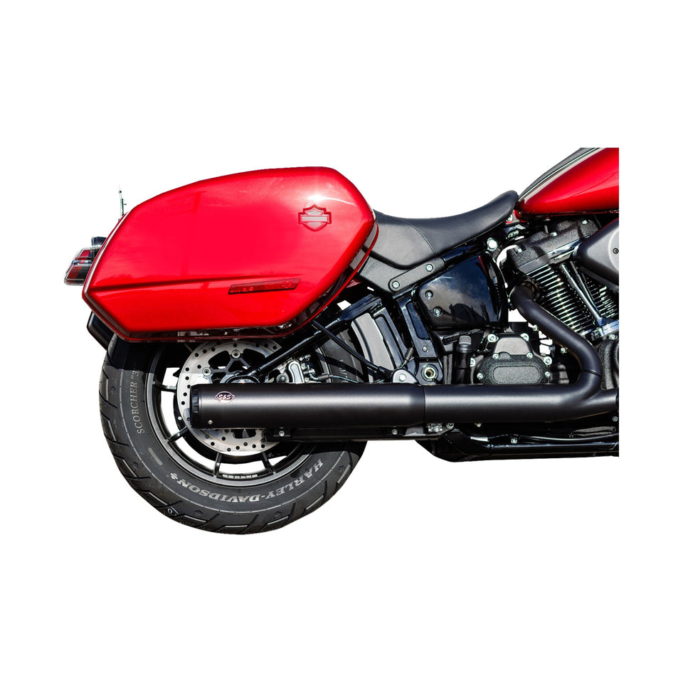 S&S CYCLE - GRAND NATIONAL SLIP-ON MUFFLER - 50 STATE - 4" BLACK - M8 SOFTAIL