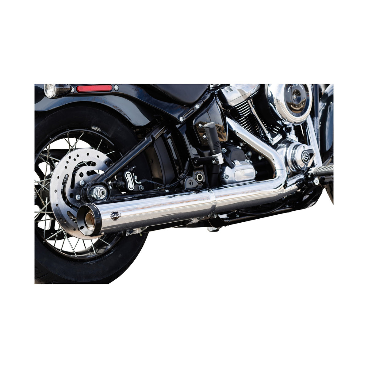 S&S CYCLE - GRAND NATIONAL SLIP-ON MUFFLER - 50 STATE - 4" CHROME - M8 SOFTAIL