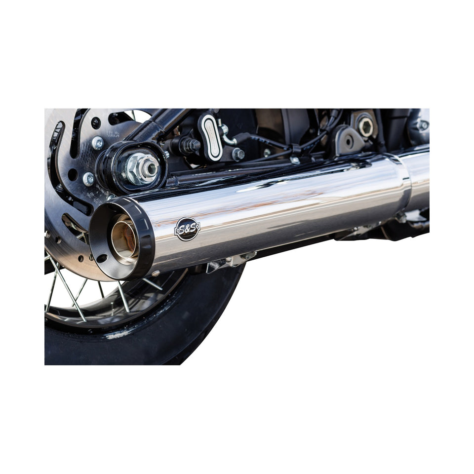 S&S CYCLE - GRAND NATIONAL SLIP-ON MUFFLER - 50 STATE - 4" CHROME - M8 SOFTAIL