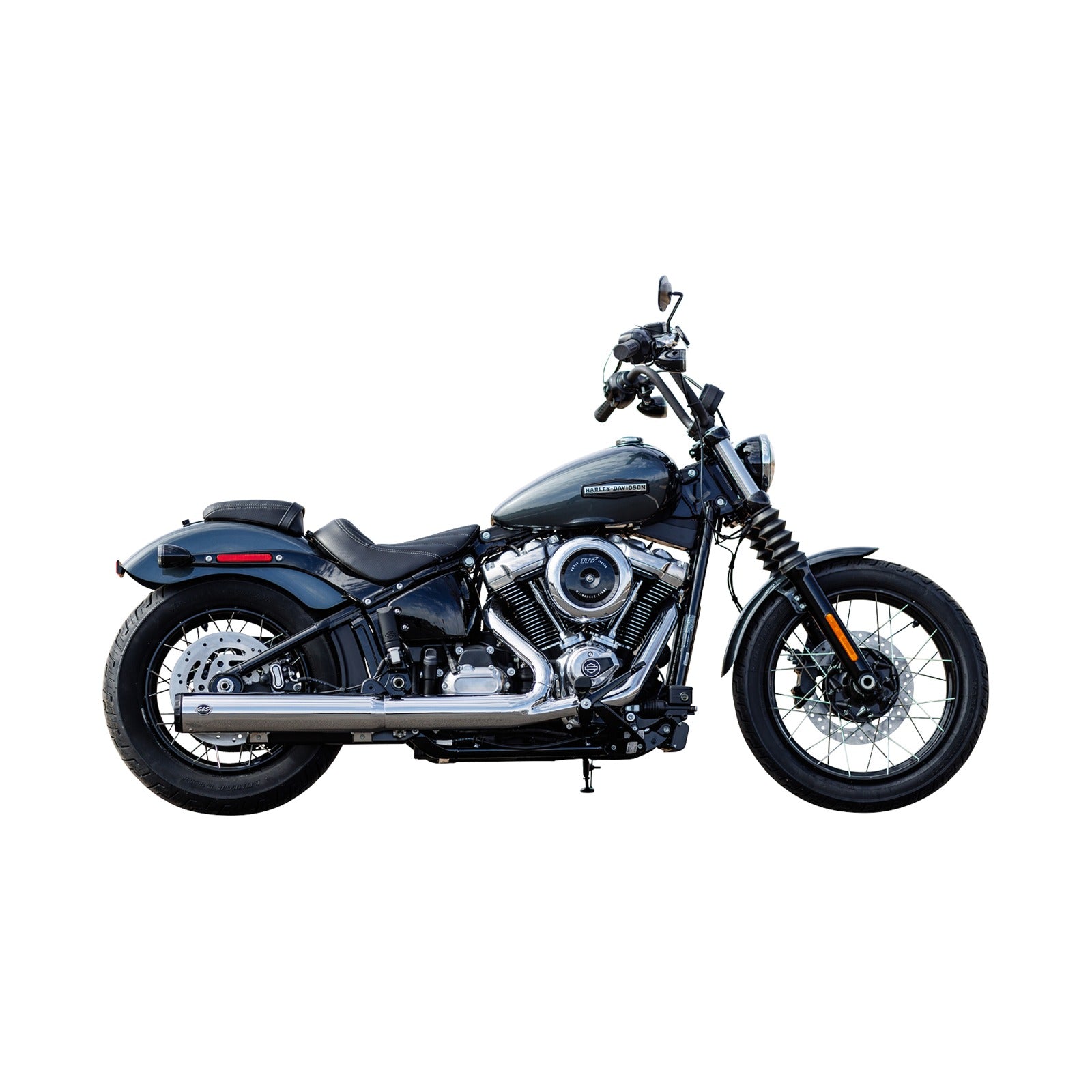 S&S CYCLE - GRAND NATIONAL SLIP-ON MUFFLER - 50 STATE - 4" CHROME - M8 SOFTAIL