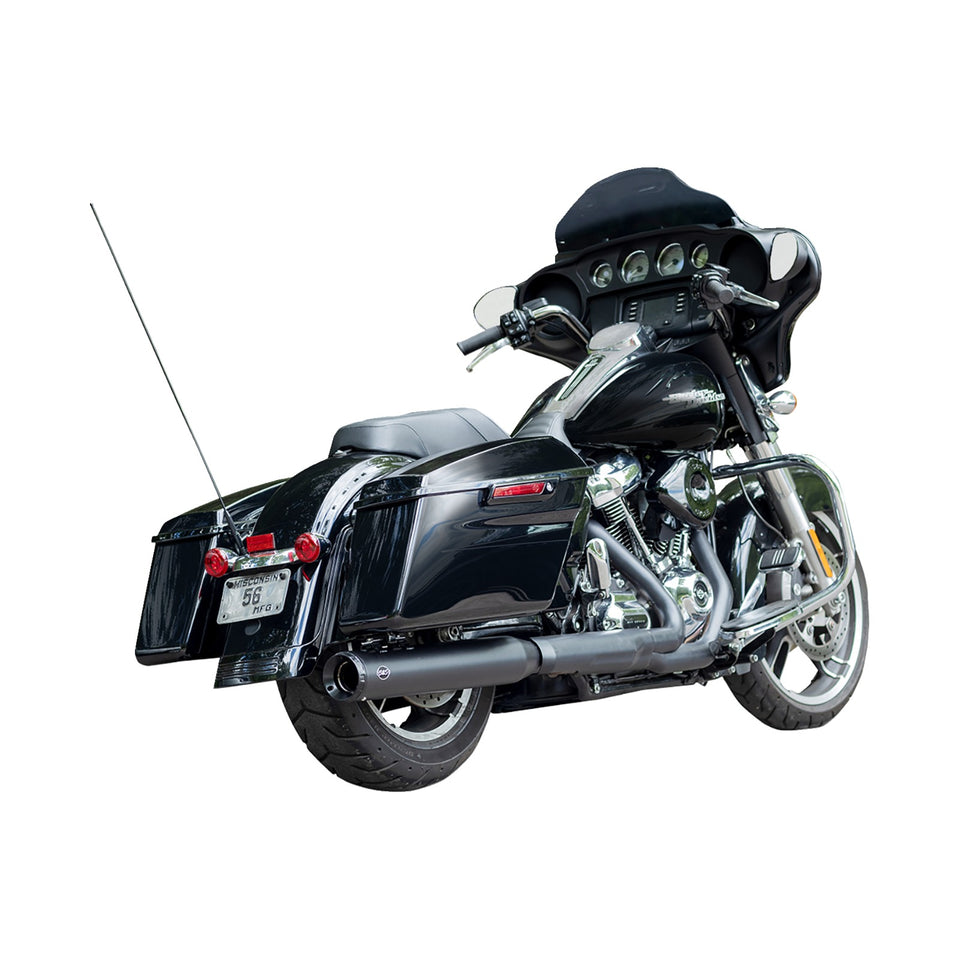 S&S CYCLE - 2-INTO-1 SWINDLER EXHAUST CONVERSION KIT - 4" - BLACK - M8 TOURING